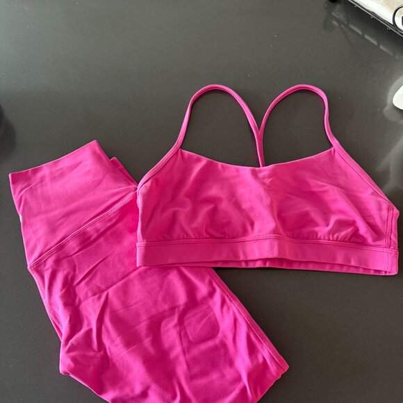 MATCHING SET lululemon Flow Y Bra Nulu & Align Leggings 25” Sonic Pink - Picture 5 of 5